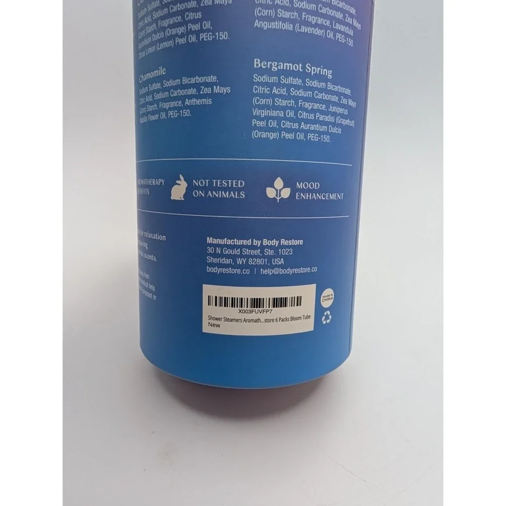 Body Restore Bloom Shower Steamers Spring Botanicals Scents 6 Tablets 5.3 oz New